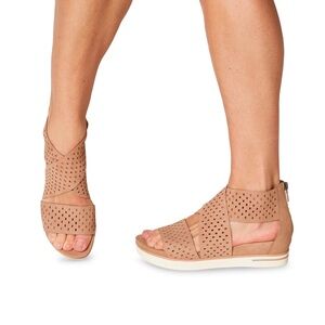 Eileen Fisher Sport Women's Leather Sneaker Wedge Platform Comfort Sandal Size 9